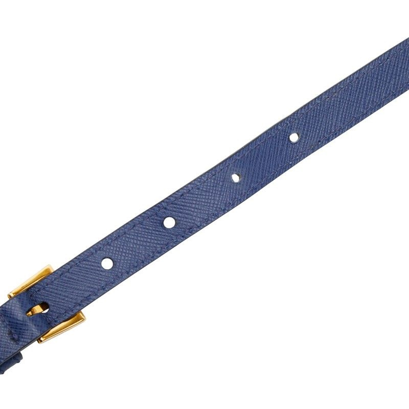 Prada Galleria 2-Way Shoulder Bag Blue Saffiano Leather — view 8