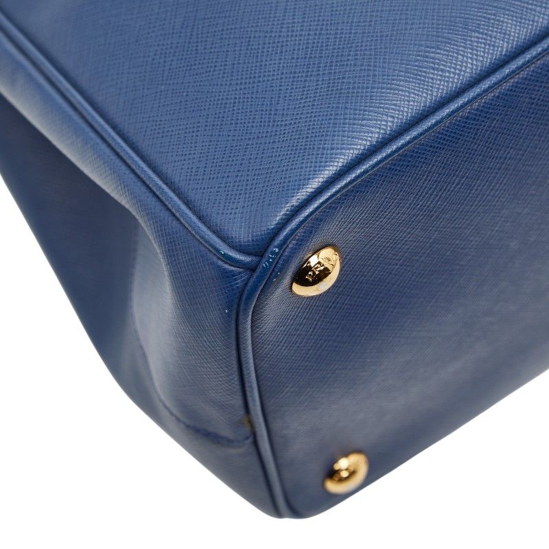 Prada Galleria 2-Way Shoulder Bag Blue Saffiano Leather — view 5