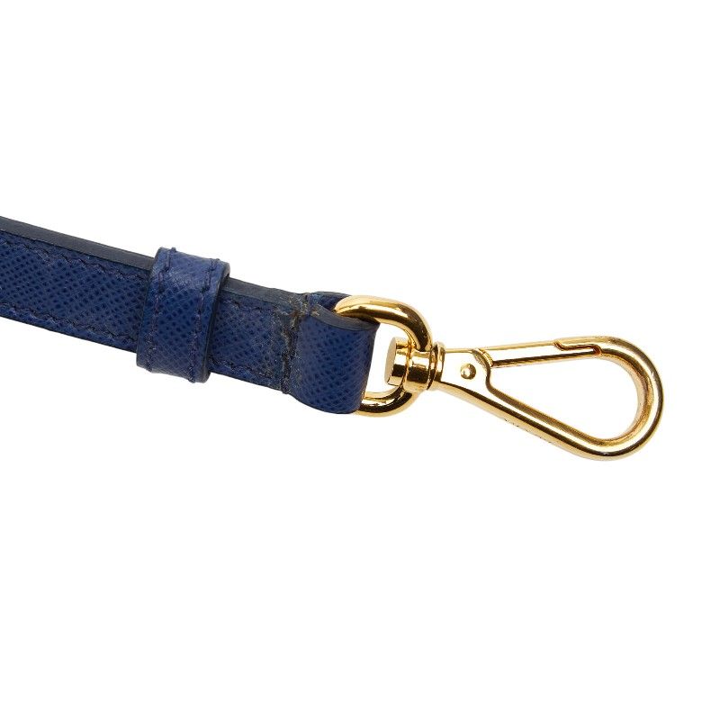 Prada Galleria 2-Way Shoulder Bag Blue Saffiano Leather — view 9