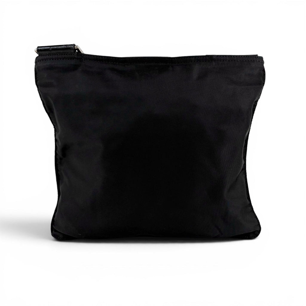Prada Triangle Logo Tessuto Nylon Mini Shoulder Bag Crossbody Black Nero — view 4