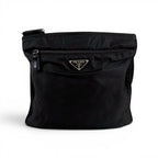 Prada Triangle Logo Tessuto Nylon Mini Shoulder Bag Crossbody Black Nero — view 3