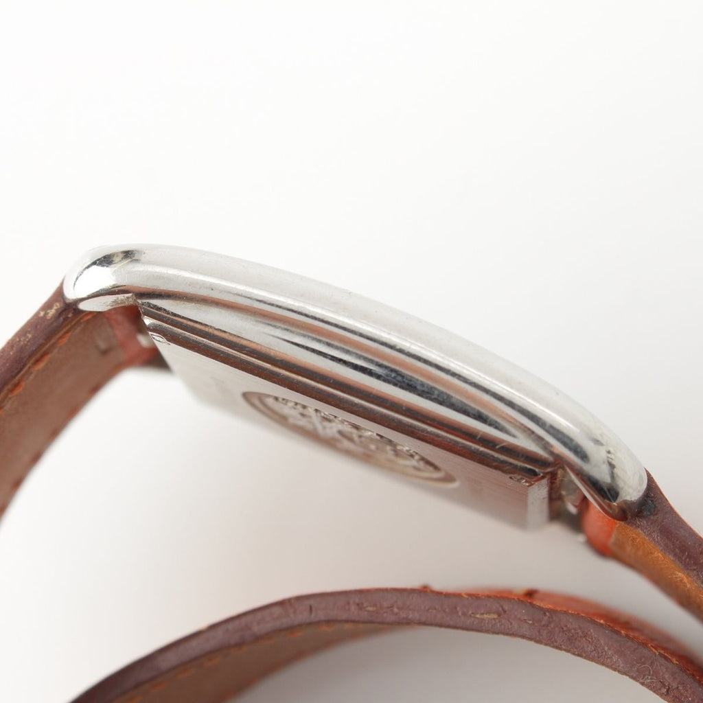 Hermes Capecod Double Tour SS Leather Watch Wallet Quartz White Dial Orange — view 6