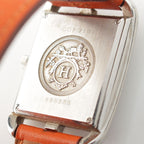 Hermes Capecod Double Tour SS Leather Watch Wallet Quartz White Dial Orange — view 7