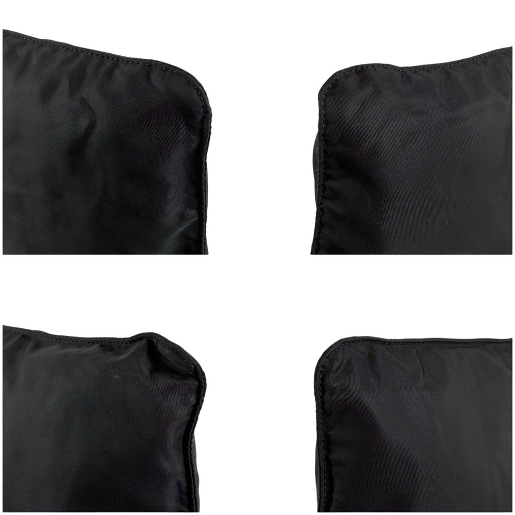Prada Triangle Logo Tessuto Nylon Mini Shoulder Bag Crossbody Black Nero — view 6