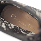 Dior Naughtily-d Mesh Lace Up Block Heels Booties Shoes Black — view 7