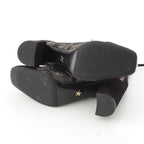 Dior Naughtily-d Mesh Lace Up Block Heels Booties Shoes Black — view 5