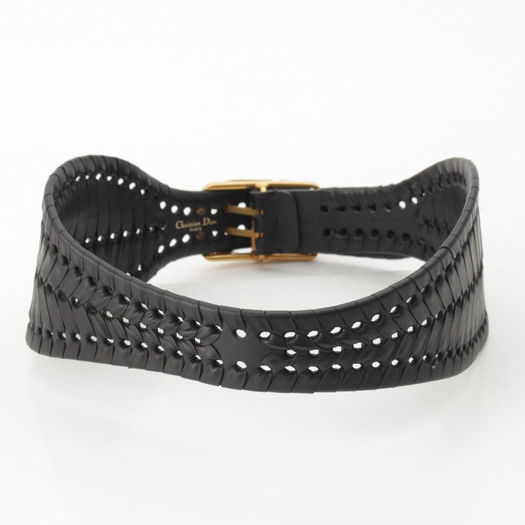 Dior Leather Logo Belt Black 70 — view 3