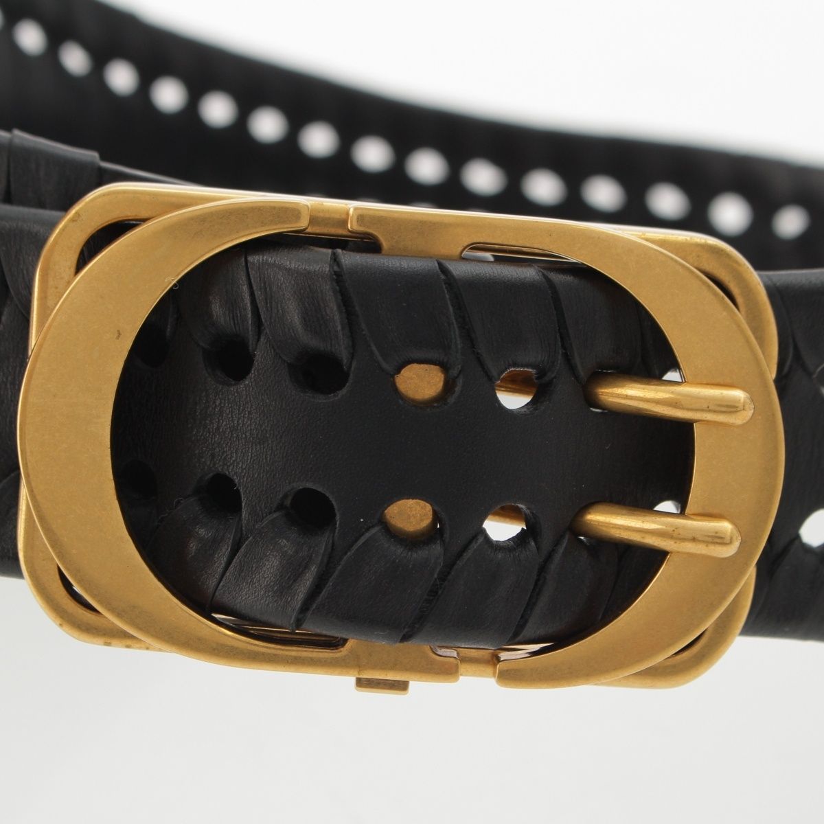Dior Leather Logo Belt Black 70 — view 4