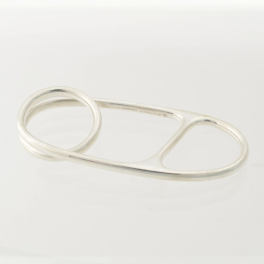 Hermes Chaine D'ancre Punk Triple Ring Silver