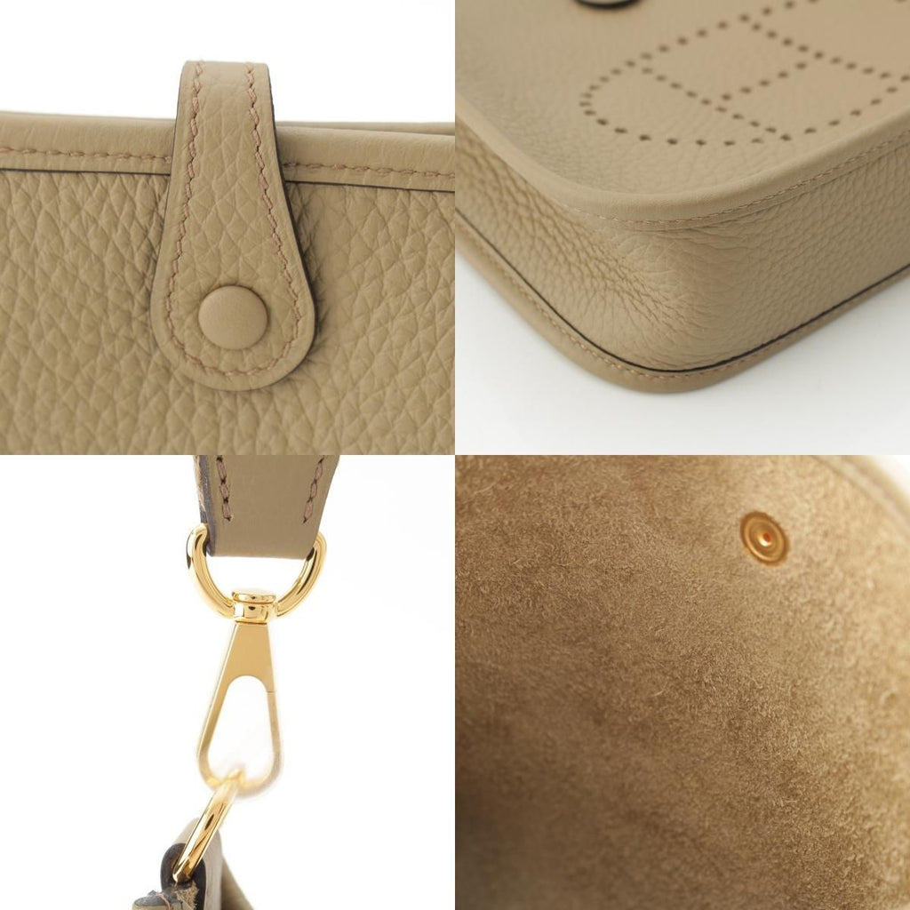 Hermes Evelyne TPM 16 Amazon Taurillon Clemence Beige Marfa Handbag — view 9