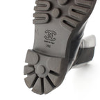 Chanel Leather CC Logo Side Gore Platform Thick Sole Long Boots Shoes Black 39c — view 7