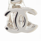 Chanel Silver CC Logo Star Earrings — view 4