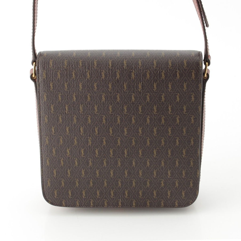 Saint Laurent le Monogram Satchel Leather Shoulder Bag Brown — view 4