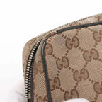 Gucci GG Canvas Leather 2-Way Belt Bag Crossbody Waist Pouch Shoulder Brown — view 9