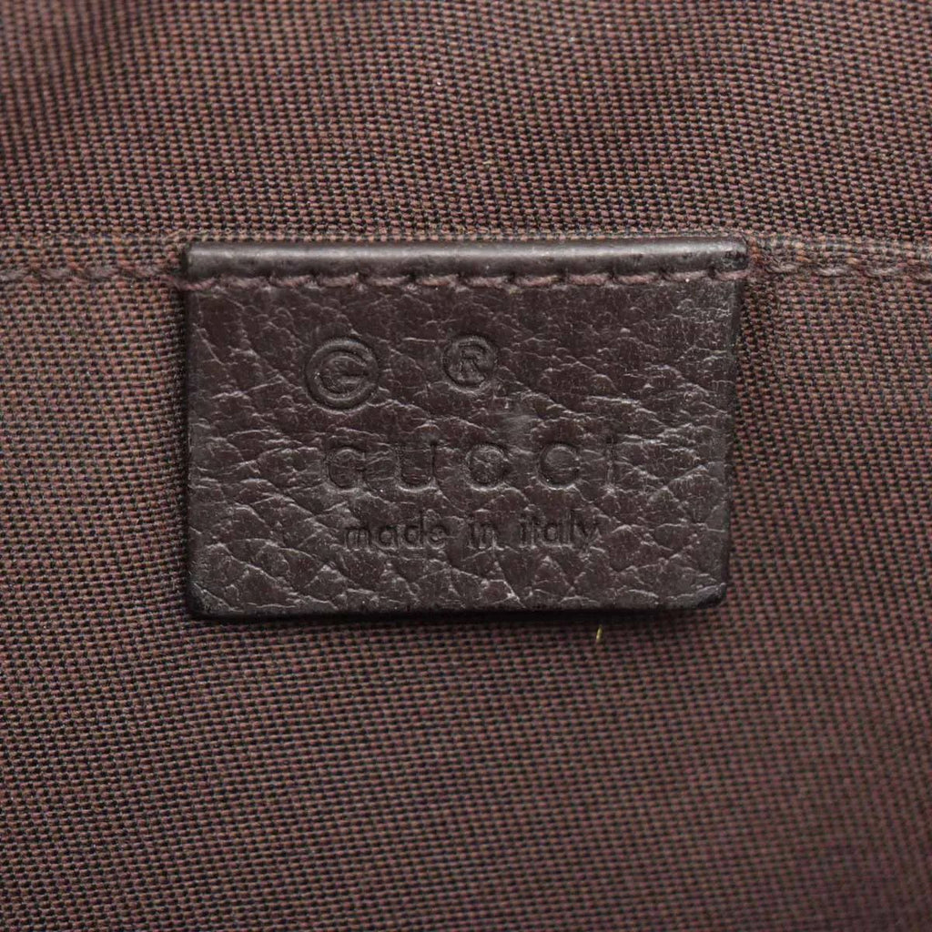 Gucci GG Canvas Leather 2-Way Belt Bag Crossbody Waist Pouch Shoulder Brown — view 8