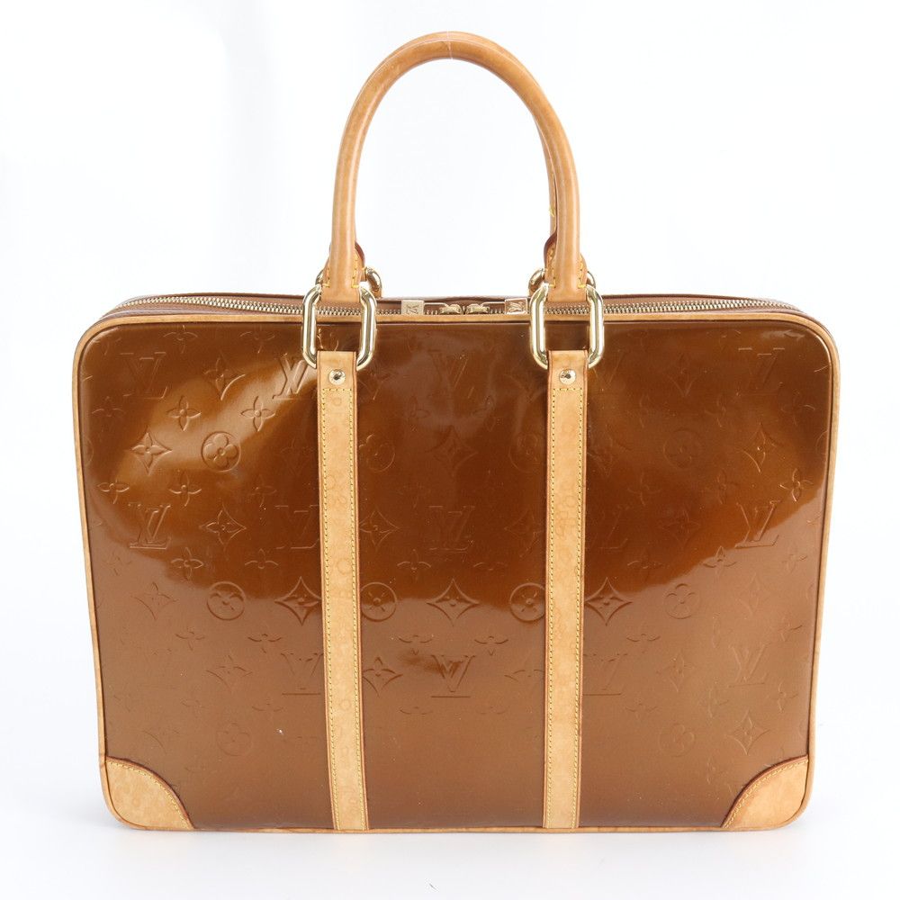Louis Vuitton Monogram Vernis Van Damme Leather Business Document Briefcase