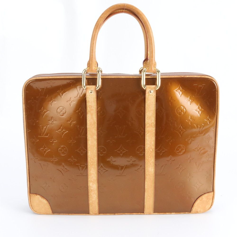 Louis Vuitton Monogram Vernis Van Damme Leather Business Document Briefcase — view 3