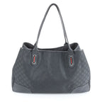 Gucci Sherry Line GG Nylon Leather Tote Shoulder Black — view 3