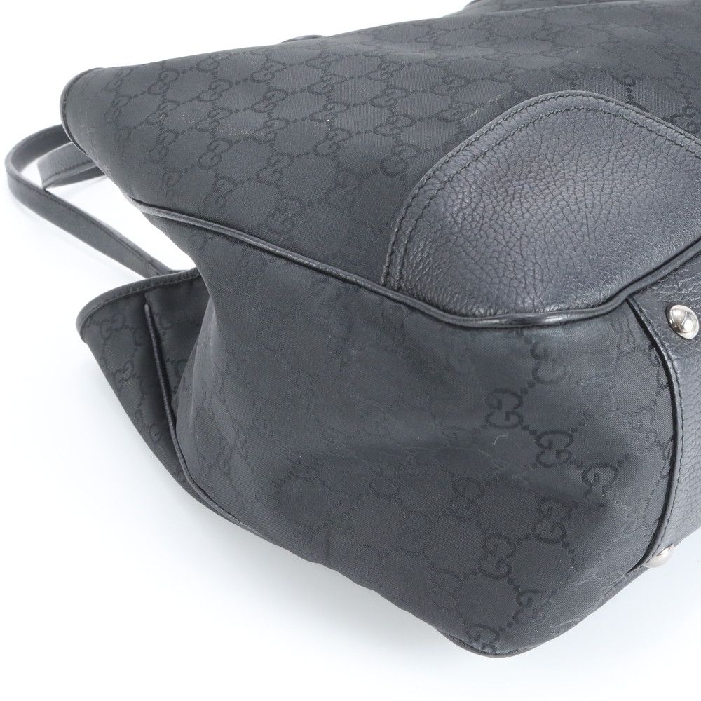 Gucci Sherry Line GG Nylon Leather Tote Shoulder Black — view 6