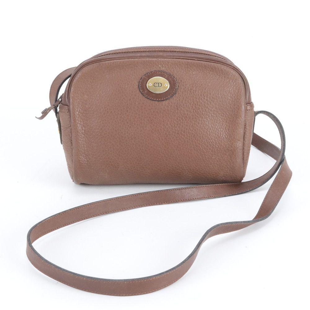 Dior Vintage CD Logo Leather Shoulder Bag Crossbody