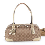 Gucci GG Nylon Princi Leather Shoulder Bag Tote Hand