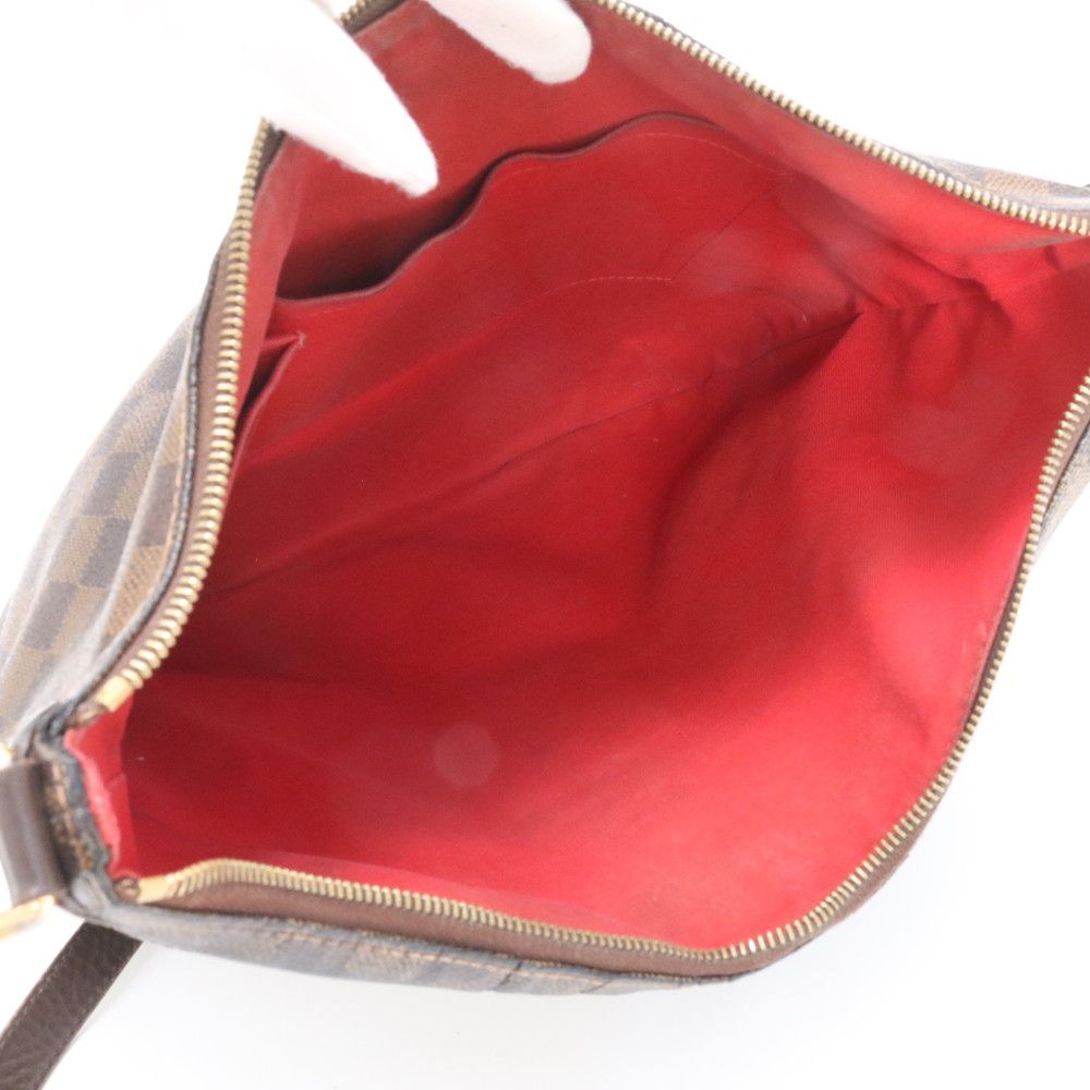 Louis Vuitton Damier Blue Msbeli GM Leather Shoulder Bag Crossbody Brown — view 7
