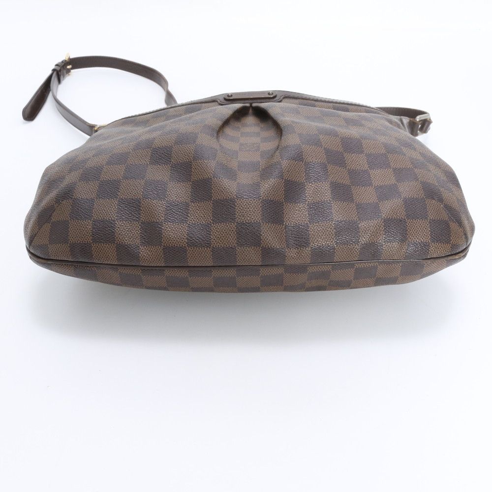 Louis Vuitton Damier Blue Msbeli GM Leather Shoulder Bag Crossbody Brown — view 6