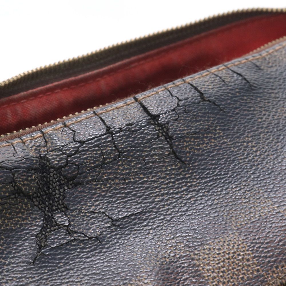 Louis Vuitton Damier Blue Msbeli GM Leather Shoulder Bag Crossbody Brown — view 9