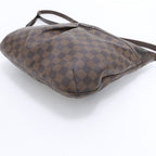 Louis Vuitton Damier Blue Msbeli GM Leather Shoulder Bag Crossbody Brown — view 5