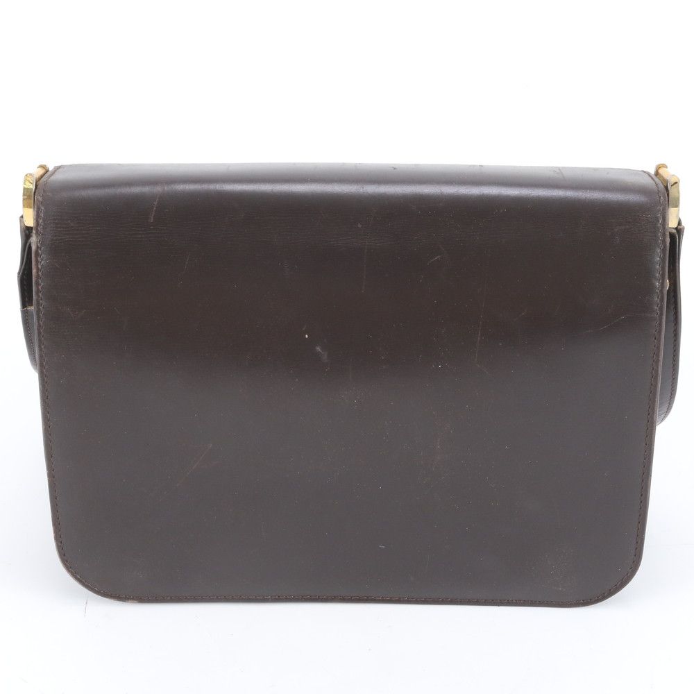 Gucci Vintage Leather Shoulder Bag Hand Brown — view 2