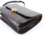Gucci Vintage Leather Shoulder Bag Hand Brown — view 5