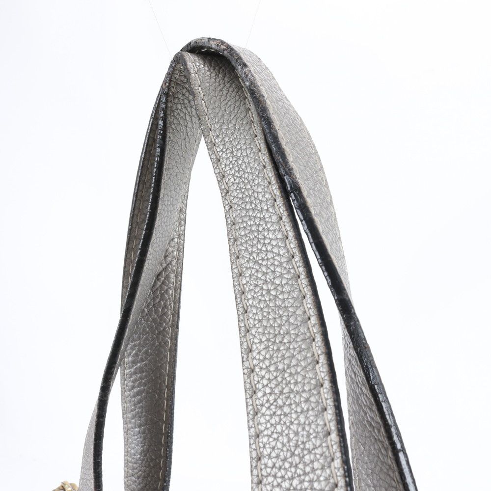 Loewe Anagram Leather Tote Shoulder Hand Silver — view 2
