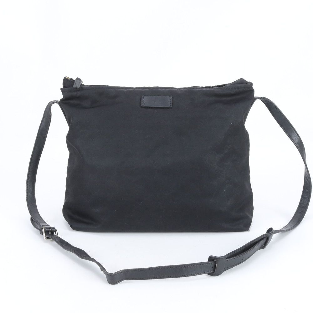 Gucci Leather Shoulder Bag Crossbody Messenger Business Tote Black