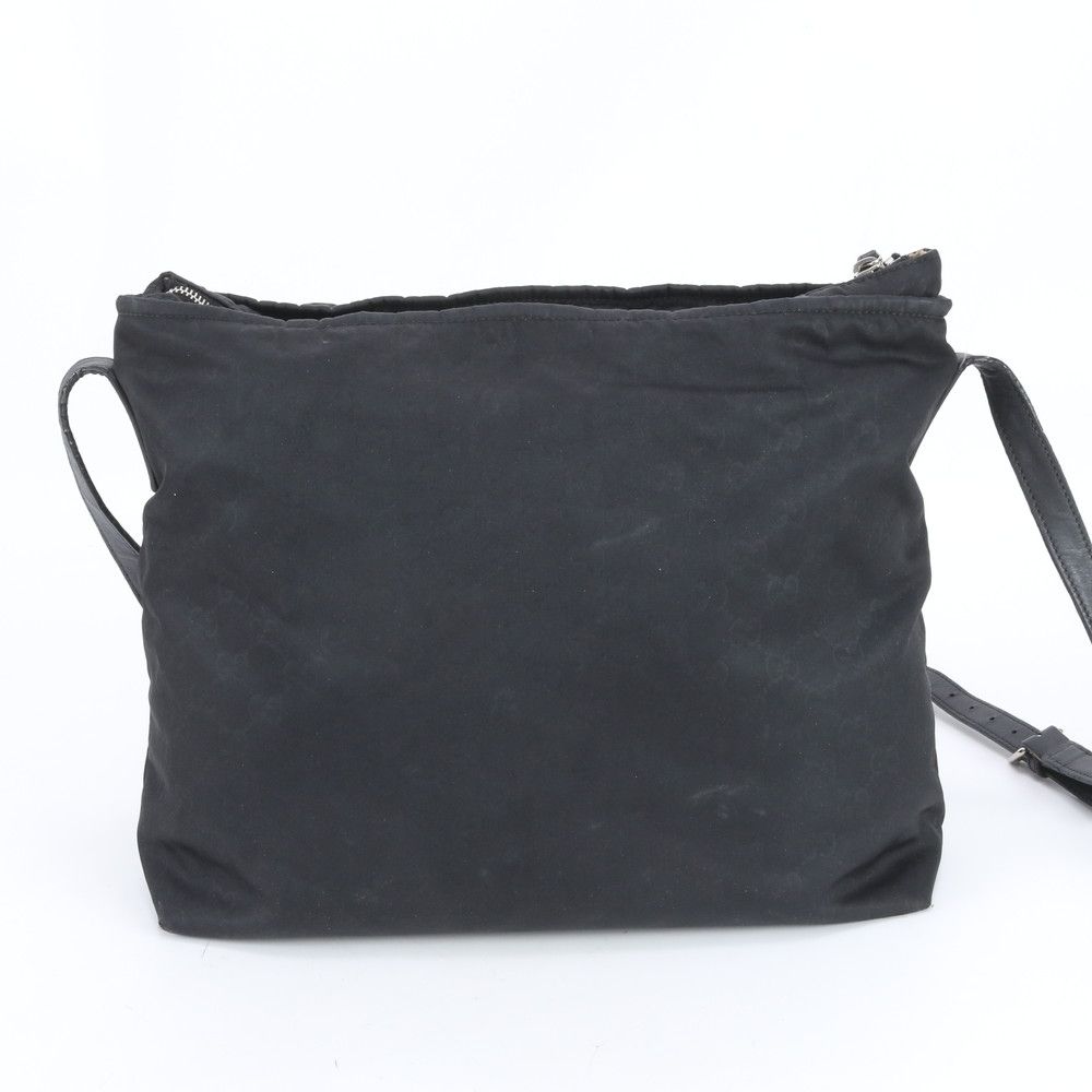 Gucci Leather Shoulder Bag Crossbody Messenger Business Tote Black — view 3