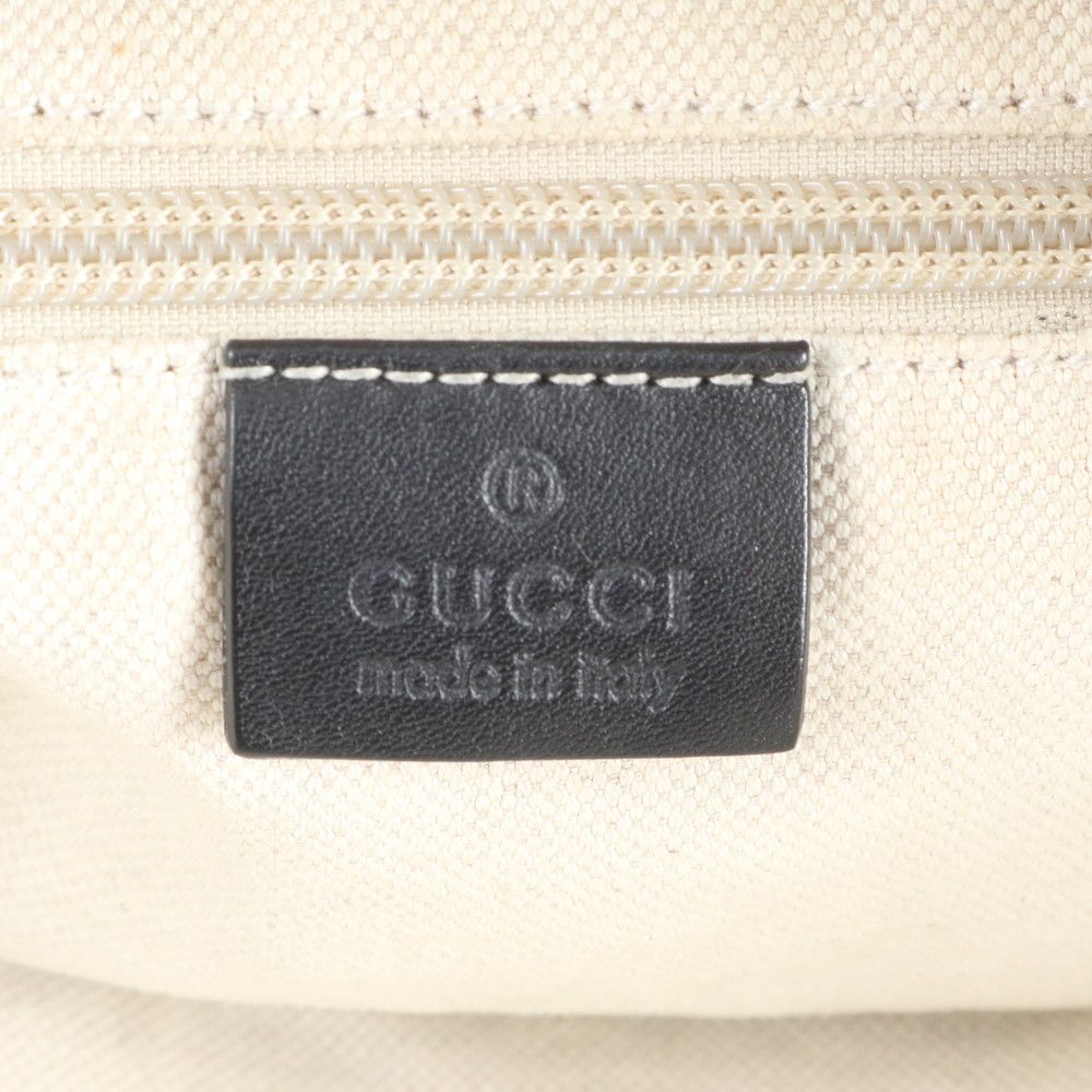 Gucci Leather Shoulder Bag Crossbody Messenger Business Tote Black — view 9