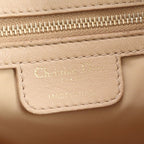 Dior Cannage Leather Handbag Tote Beige Gold — view 8