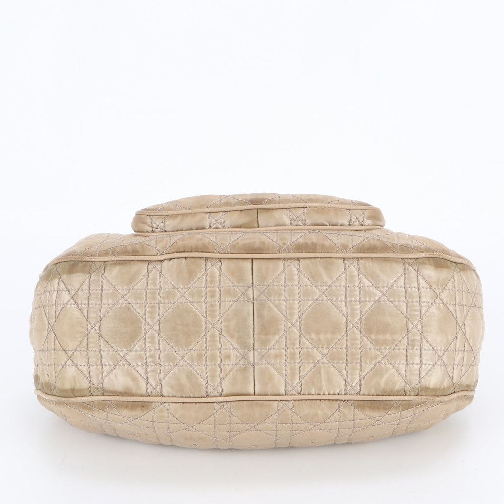 Dior Cannage Leather Handbag Tote Beige Gold — view 5