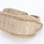 Dior Cannage Leather Handbag Tote Beige Gold — view 6