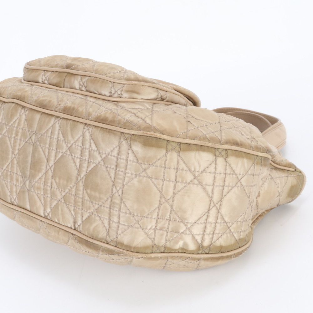 Dior Cannage Leather Handbag Tote Beige Gold — view 6