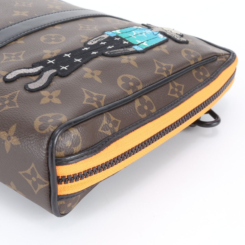 Louis Vuitton Monogram LV Friends Keepall Pouch Leather Tote Clutch — view 4