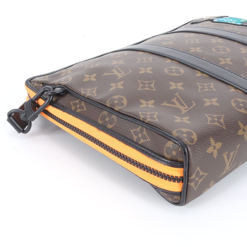 Louis Vuitton Monogram LV Friends Keepall Pouch Leather Tote Clutch — view 6