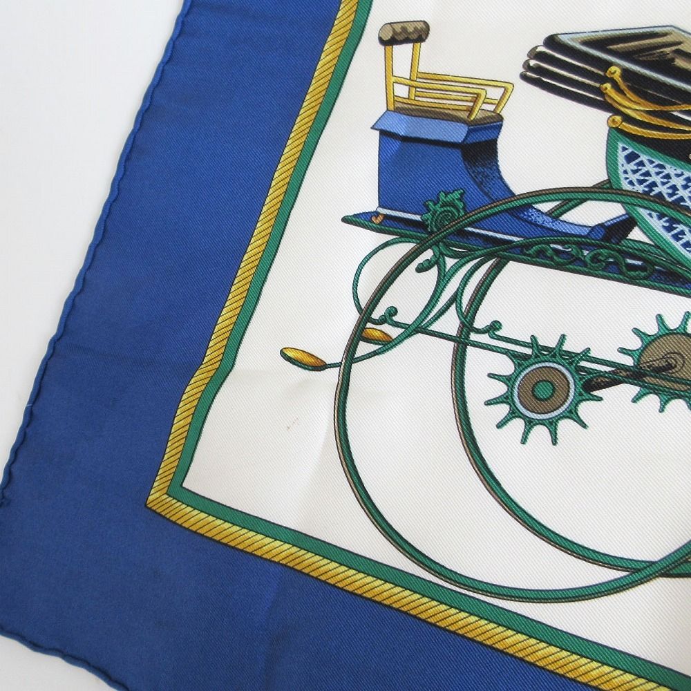 Hermes Scarf Carre 90 les Voitures a Transformation Foldable Covered Wagon Silk — view 3