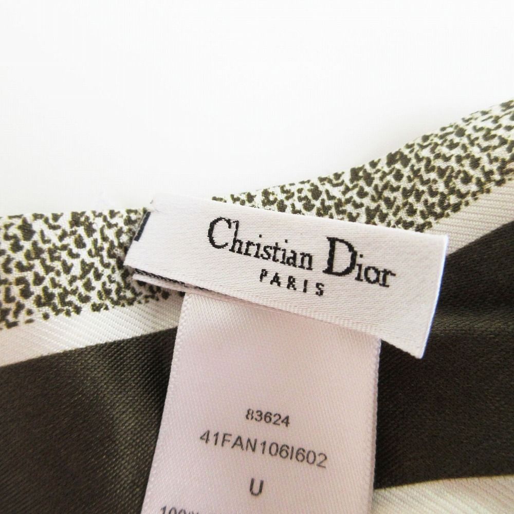 Dior Scarf Mitzah Silk Twill Flower Butterfly 100% Multicolor Plant Bandana — view 2