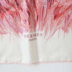 Hermes Scarf Silk Carre 90 Lapins Dans Un Champ de Wheat Field and Rabbit Pink — view 4