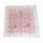 Hermes Scarf Silk Carre 90 Lapins Dans Un Champ de Wheat Field and Rabbit Pink — view 2
