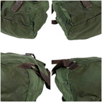 Prada Triangle Logo Backpack Tessuto Nylon Khaki Green — view 5