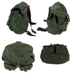 Prada Triangle Logo Backpack Tessuto Nylon Khaki Green — view 3