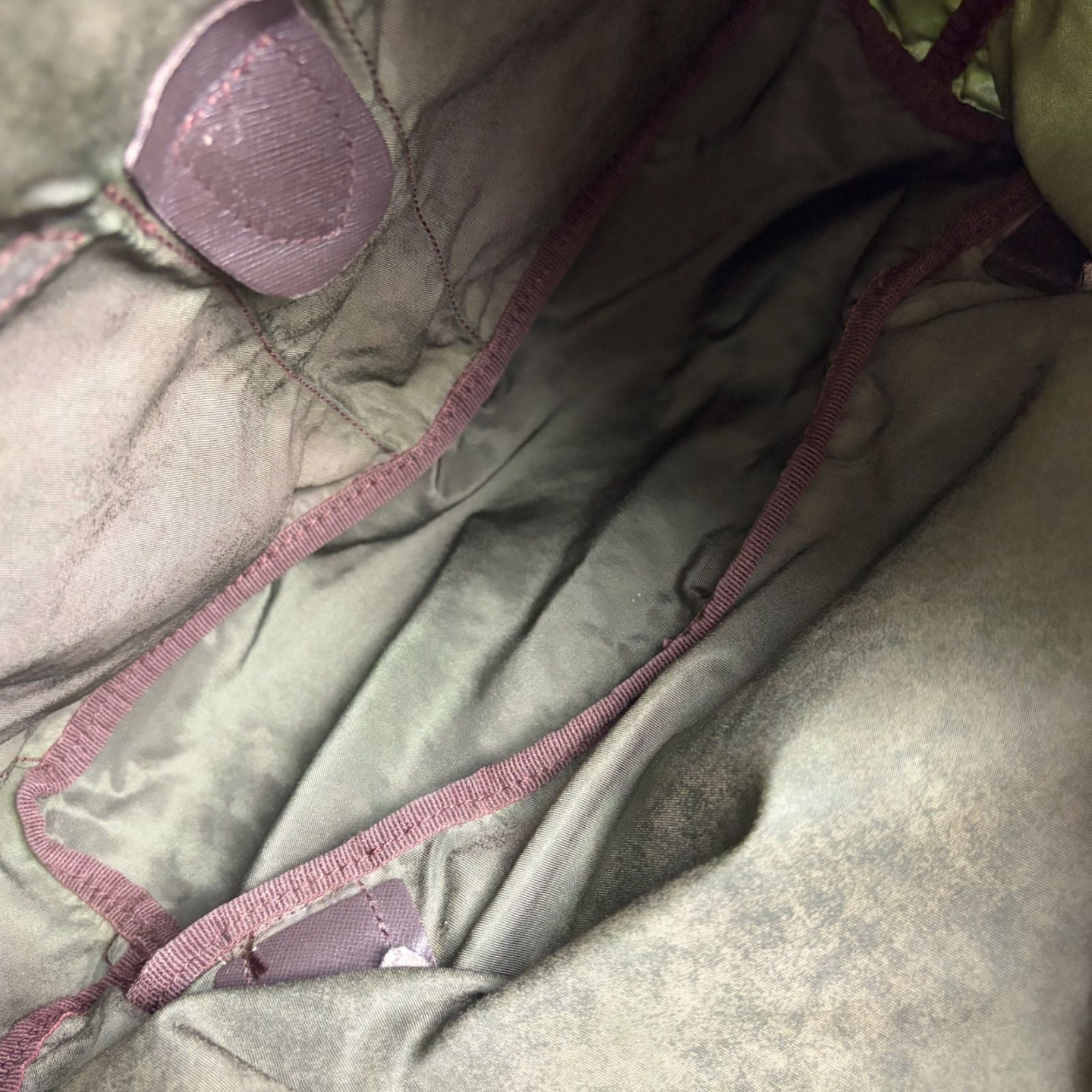 Prada Triangle Logo Backpack Tessuto Nylon Khaki Green — view 9