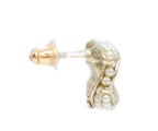 Chanel Gold Pearl Mini CC Logo Earrings — view 4