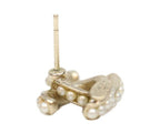 Chanel Gold Pearl Mini CC Logo Earrings — view 7